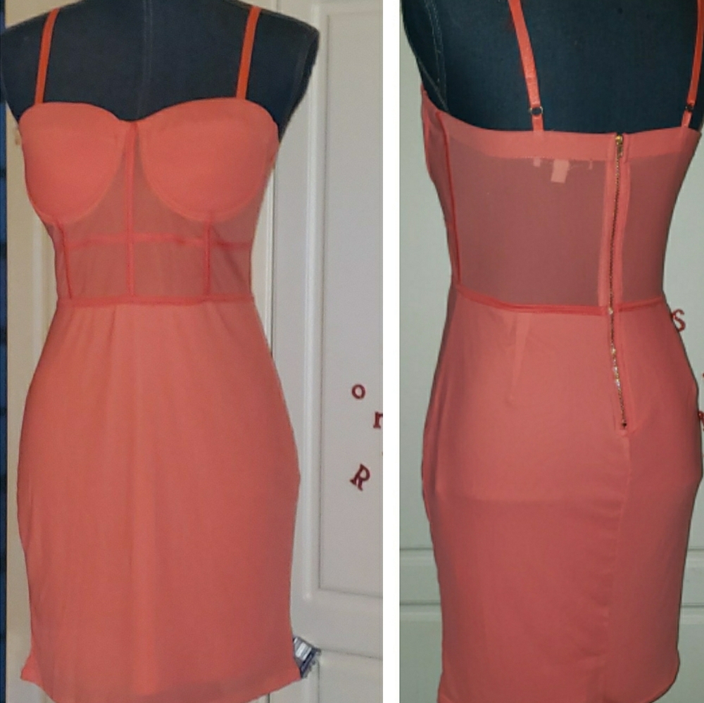Elegant Coral Women's Intimate Dress